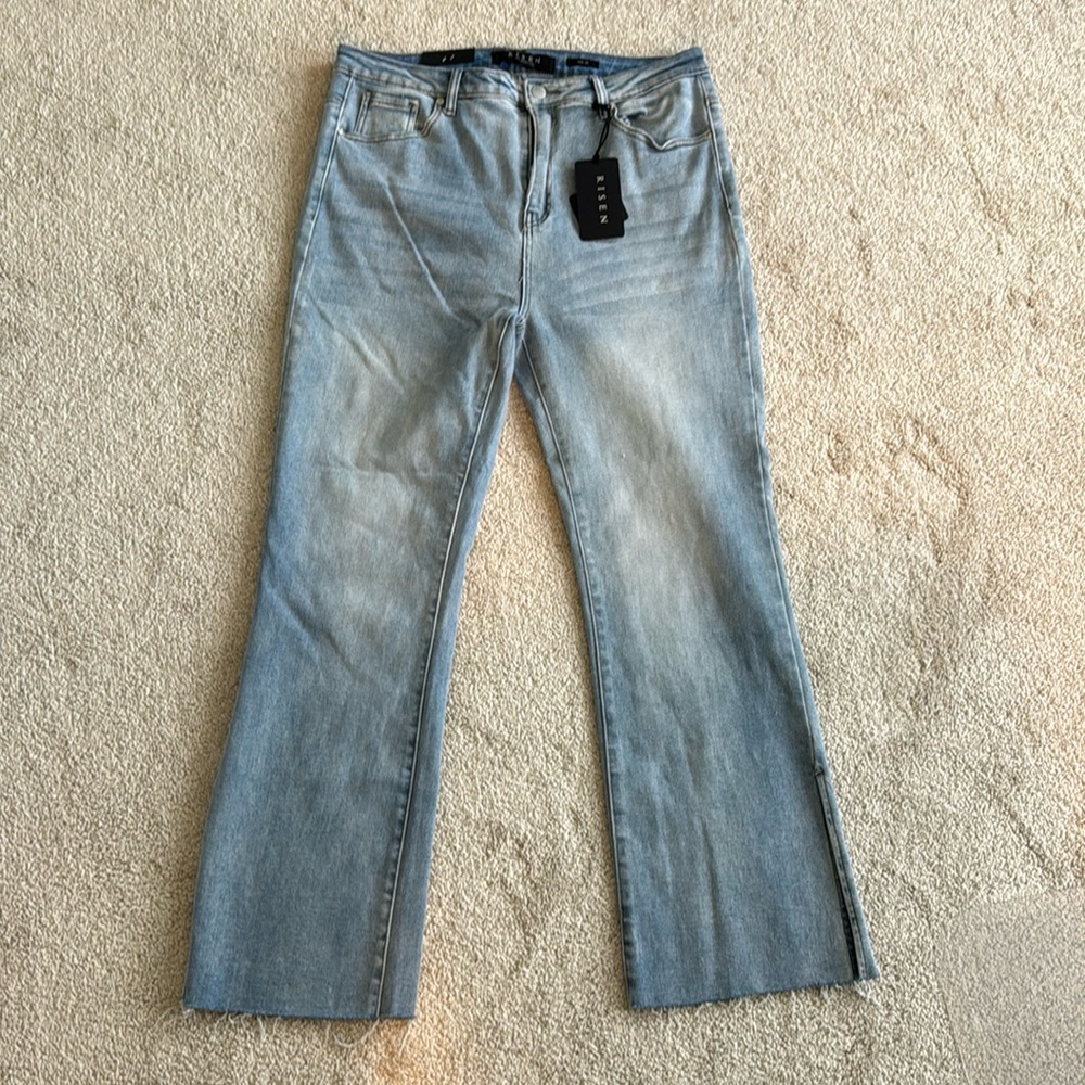 Risen Light Wash Straight Leg Jeans